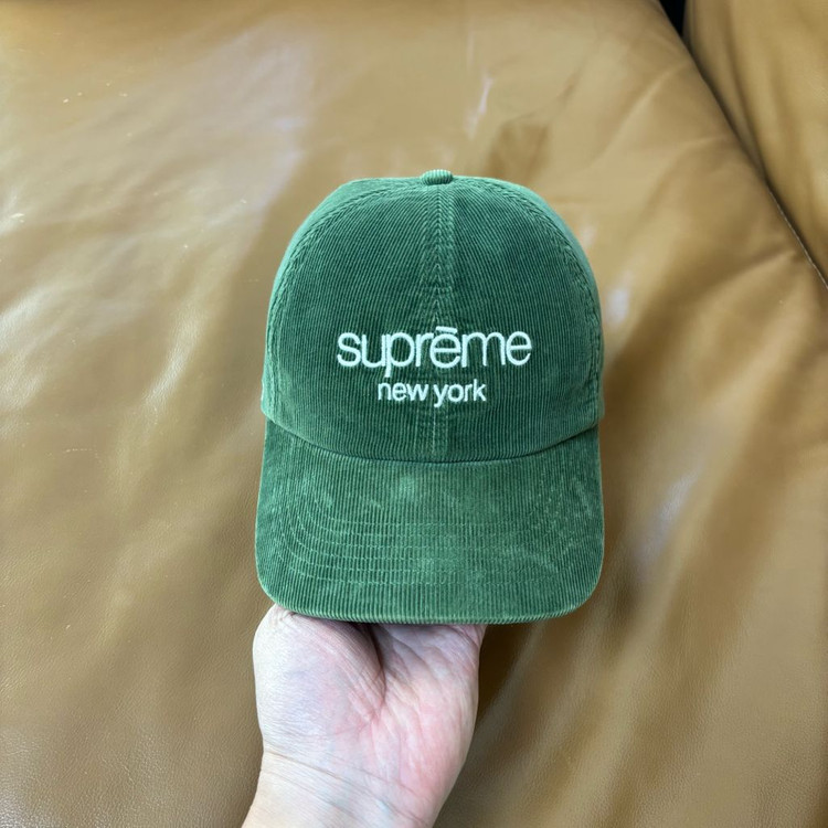 슈프림 6패널 볼캡 모자 고어텍스 그린 클래식 로고--1