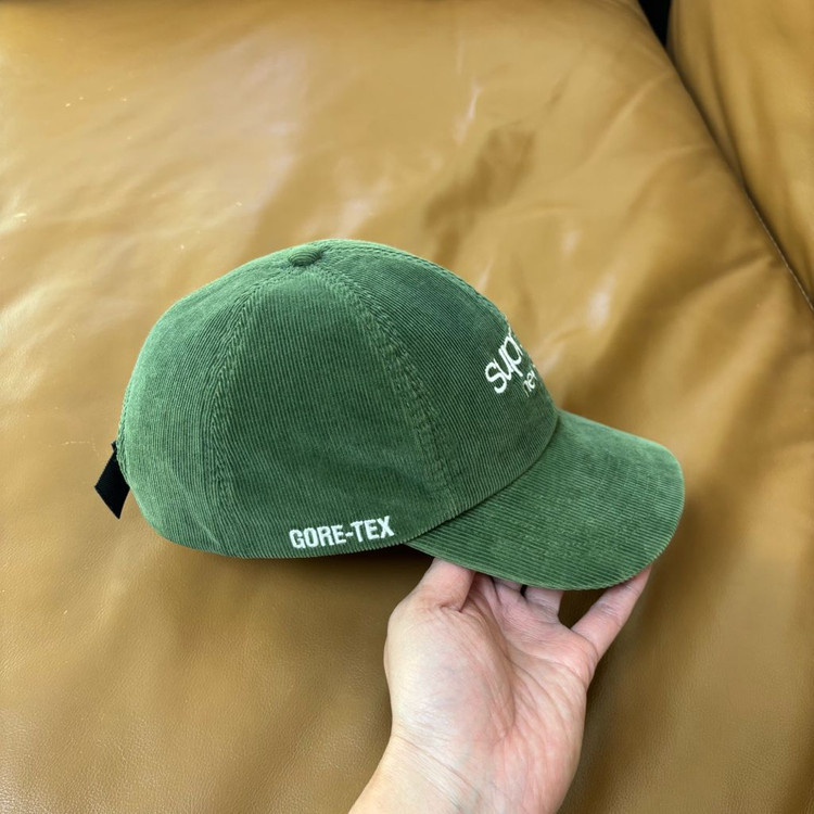 슈프림 6패널 볼캡 모자 고어텍스 그린 클래식 로고--2