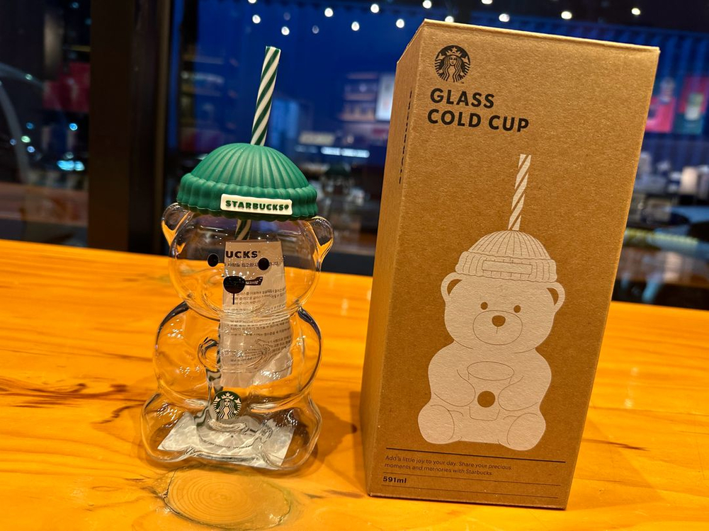 스타벅스 베어리스타 글라스 콜드컵--2