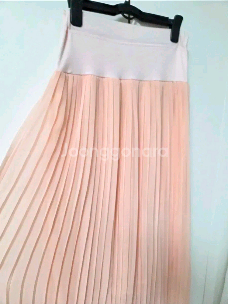 임부복 롱 플리츠 스커트 free사이즈--4