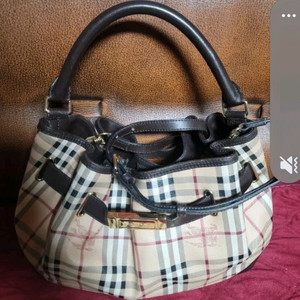 버버리체크 패턴 토드앤 숄더 핸드백