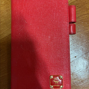 MCM 정품 빨간색 다이어리 지갑