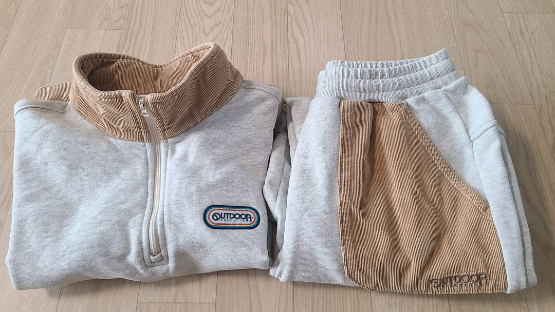 아웃도어 프로덕트 키즈 하프집업 상하의 세트 165--1