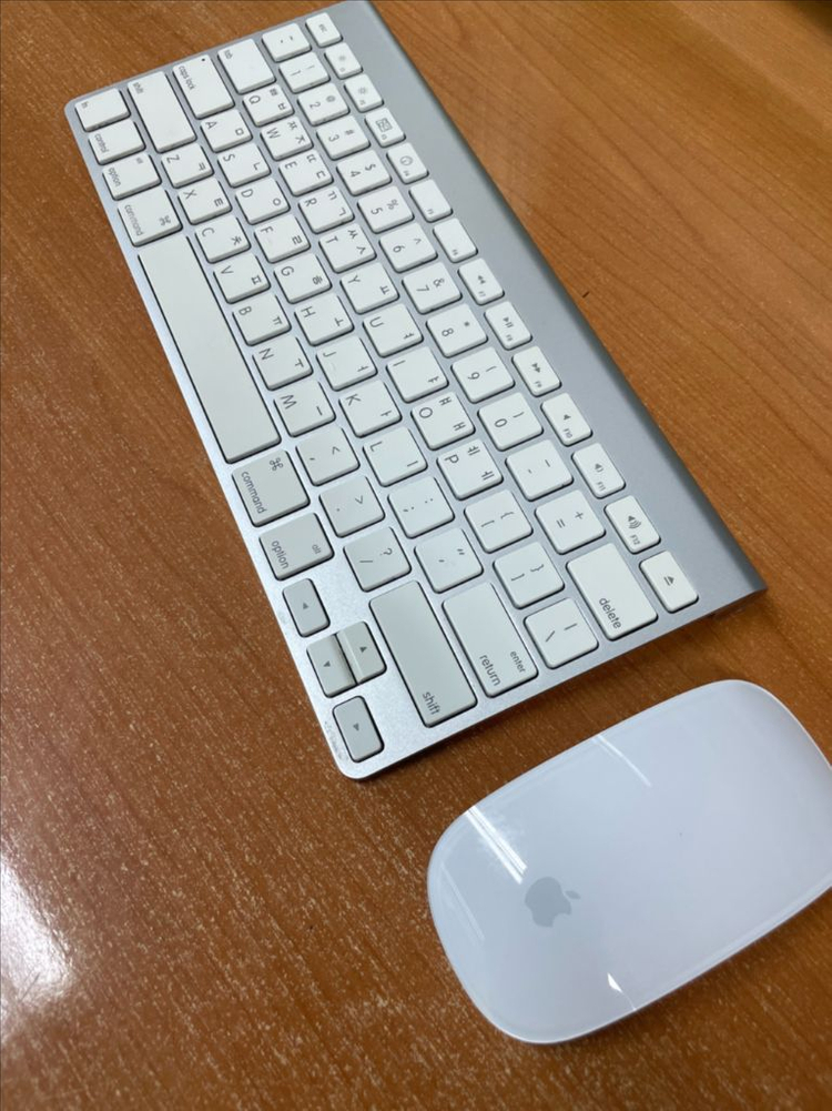 애플 1세대 무선 키보드 마우스 세트--0