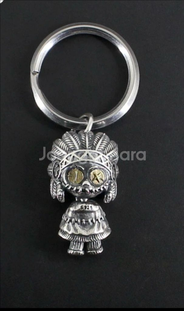 백동 인디언 인형 키링--1