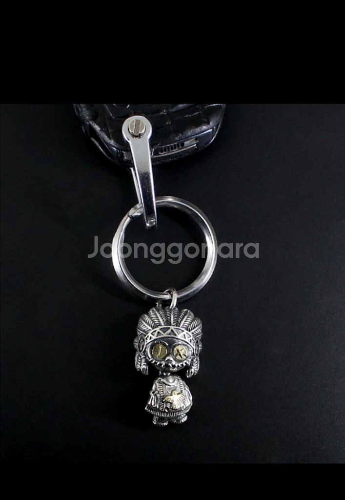 백동 인디언 인형 키링--2