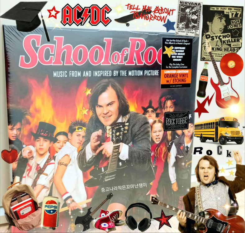 .+ 영화 스쿨 오브 락 : 한정판 톡쏘는 *+ 오렌지 OST LP Vinyl--0