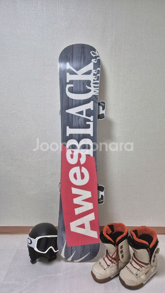 moss 토토블랙 스노우보드 + 플럭스ds s 사이즈 바인딩--1