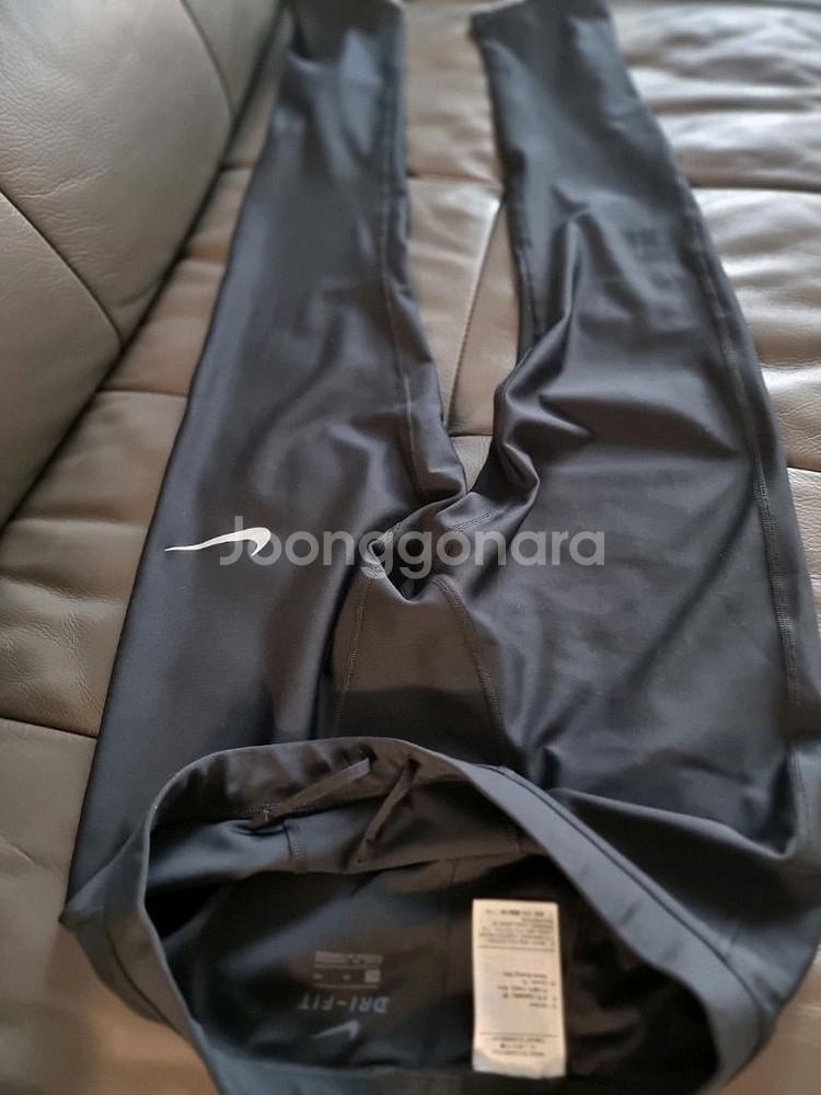 나이키 러닝 드라이핏 기모 레깅스 XL 블랙--2