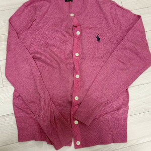 폴로 랄프로렌 여성 핑크 가디건 S 55 66 사이즈 시착 거의새상품