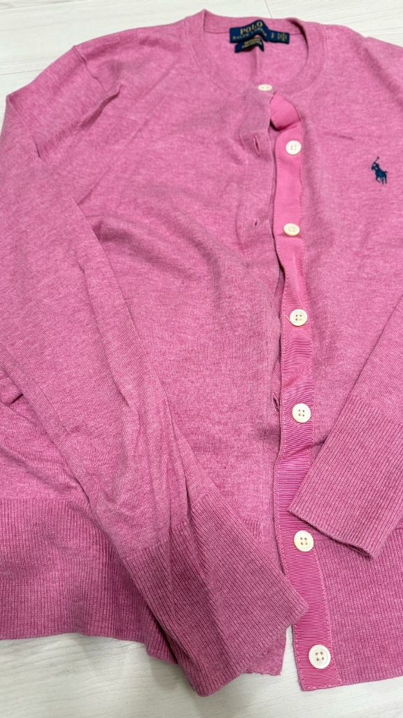폴로 랄프로렌 여성 핑크 가디건 S 55 66 사이즈 시착 거의새상품--2