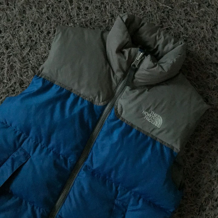 노스페이스 키즈 600 패딩조끼 7/8세--1