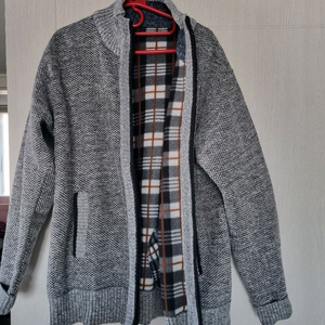 남성용 니트 가디건 기모 안감 105호 XL