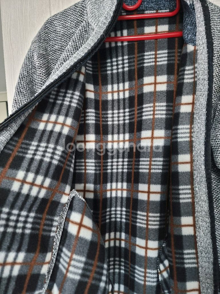 남성용 니트 가디건 기모 안감 105호 XL--1