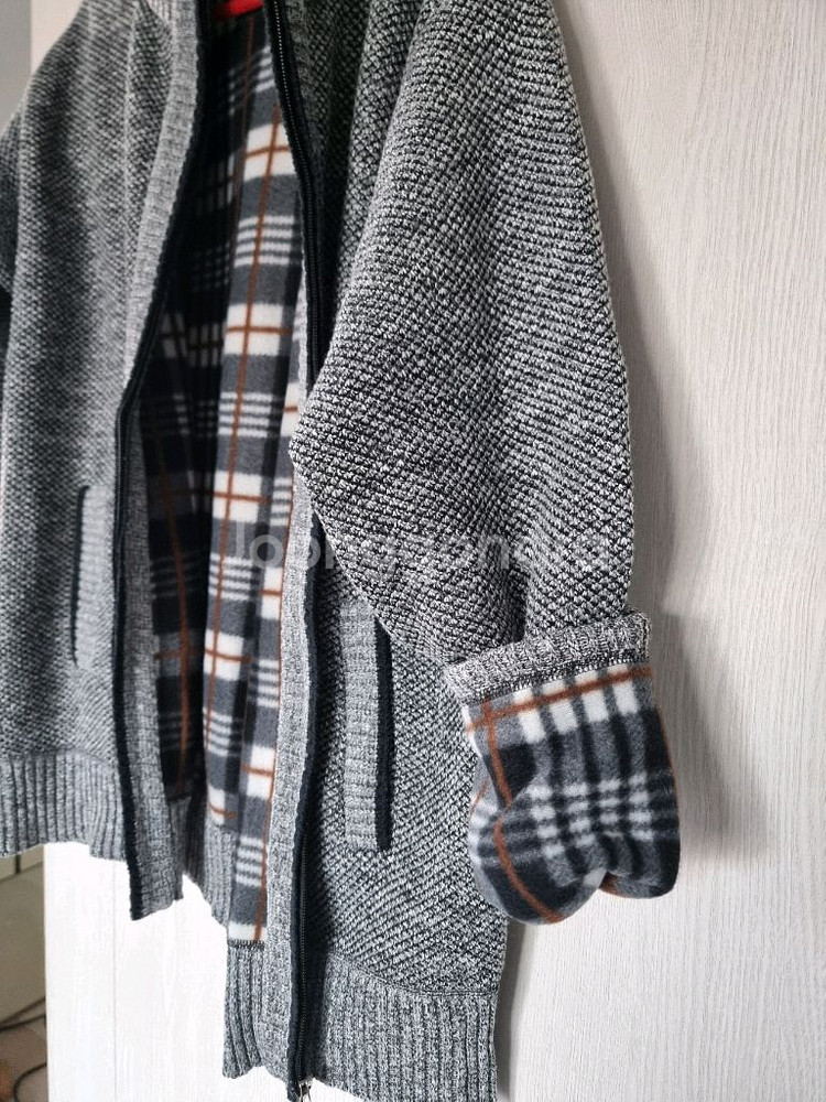 남성용 니트 가디건 기모 안감 105호 XL--2