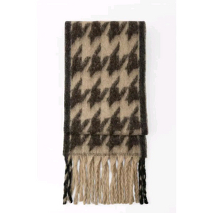 zara 자라 자카드 니트 머플러 - 브라운