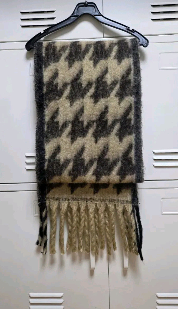 zara 자라 자카드 니트 머플러 - 브라운--8