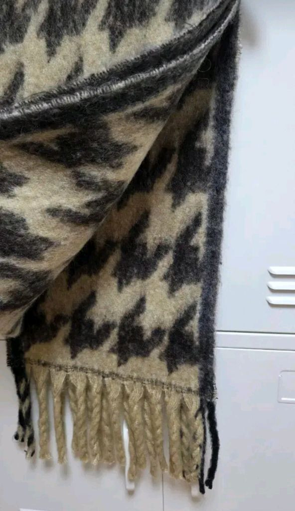 zara 자라 자카드 니트 머플러 - 브라운--9