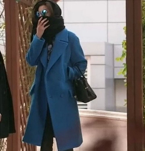 산드로코트 블루 코트 울코트 전지현 코트 3사이즈 66-77--3