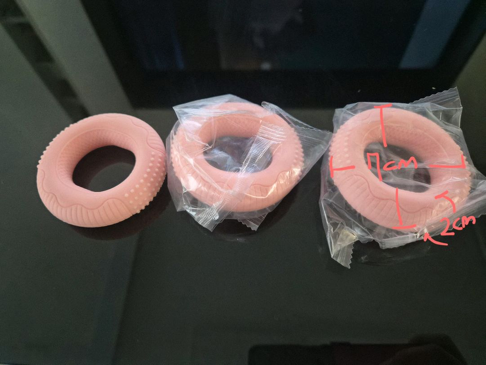 핑크색 도넛 돌기 악력기(새상품) 이미지