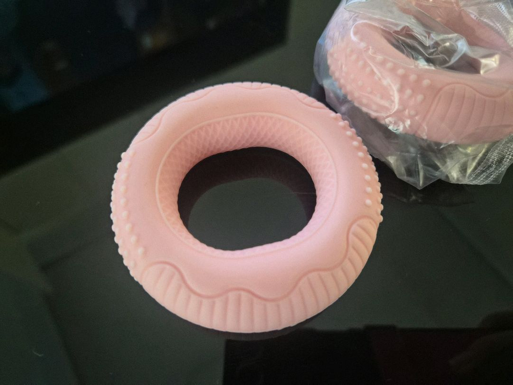 핑크색 도넛 돌기 악력기(새상품) 이미지