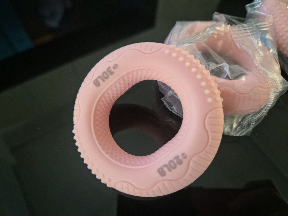 핑크색 도넛 돌기 악력기(새상품) 이미지