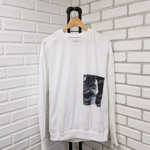 [46/100/정품] 준지 프린팅 셔츠 긴팔티 화이트