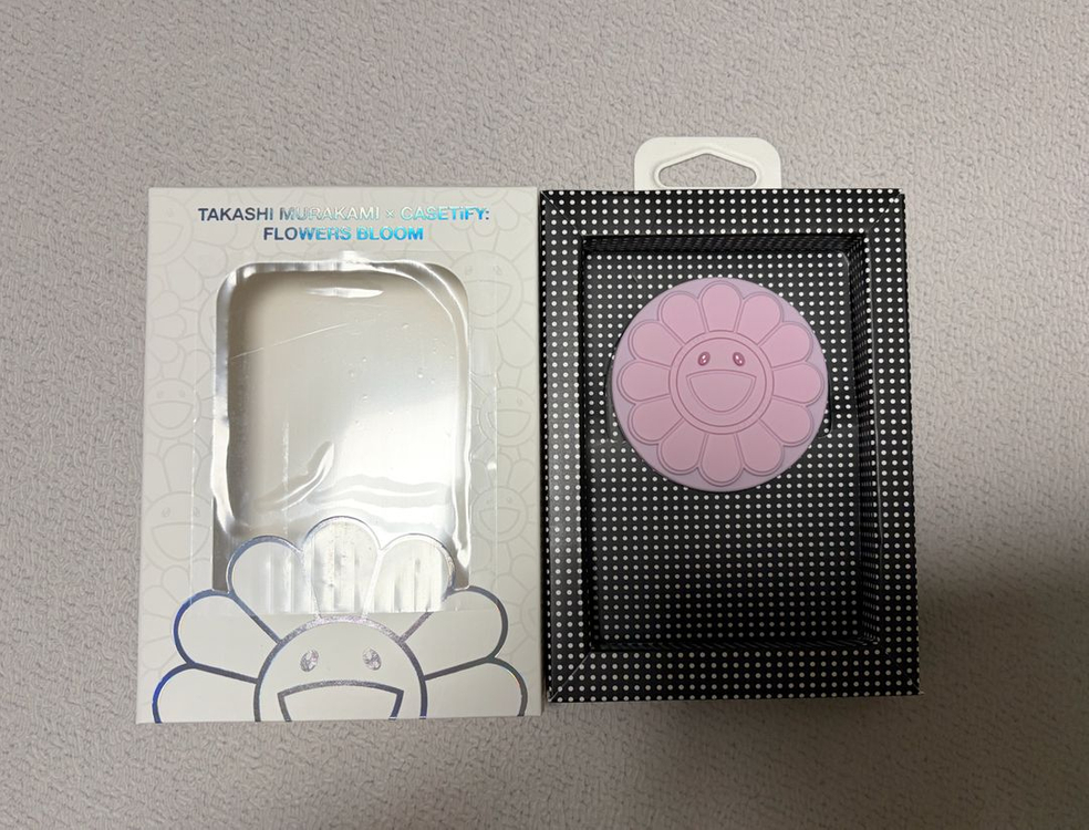 케이스티파이 무라카미 핑크 플라워 그립스탠드--3