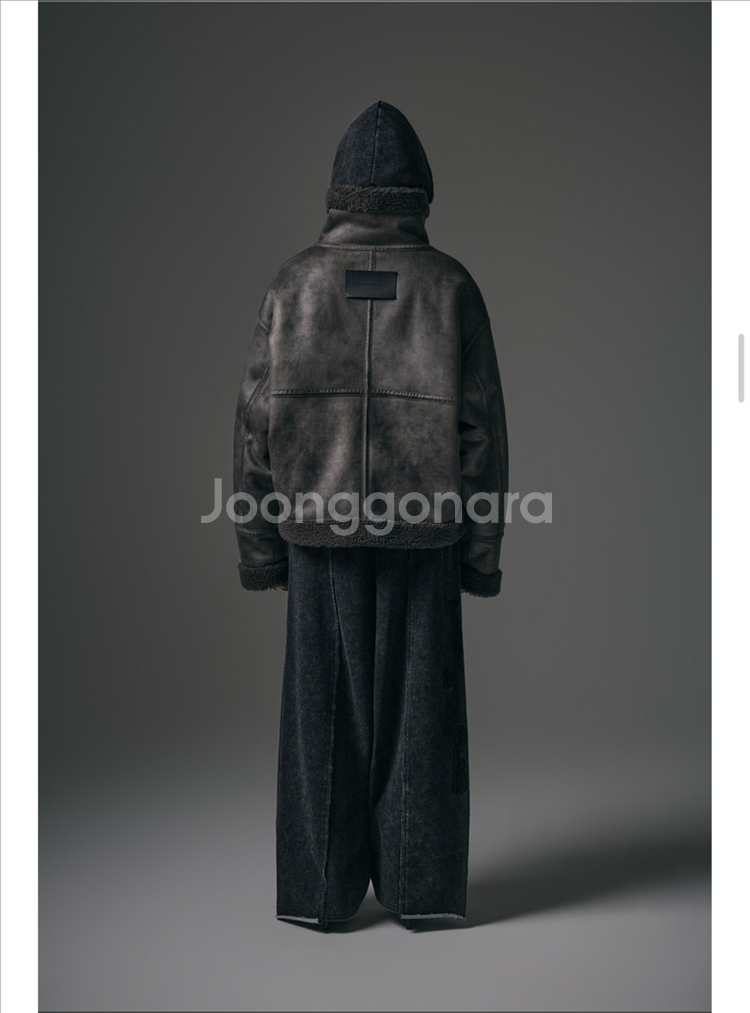 트리밍버드 하이넥무스탕 차콜--1