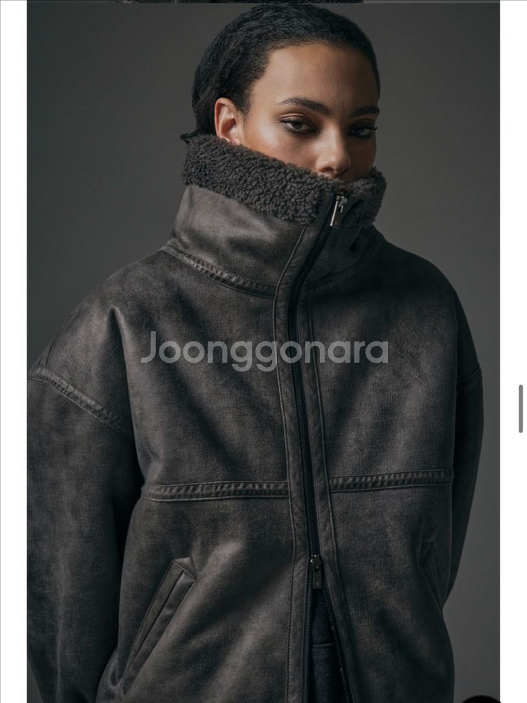 트리밍버드 하이넥무스탕 차콜--3