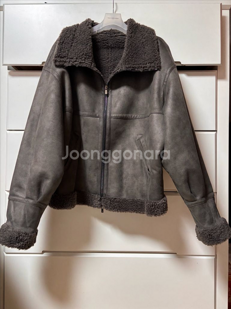 트리밍버드 하이넥무스탕 차콜--5