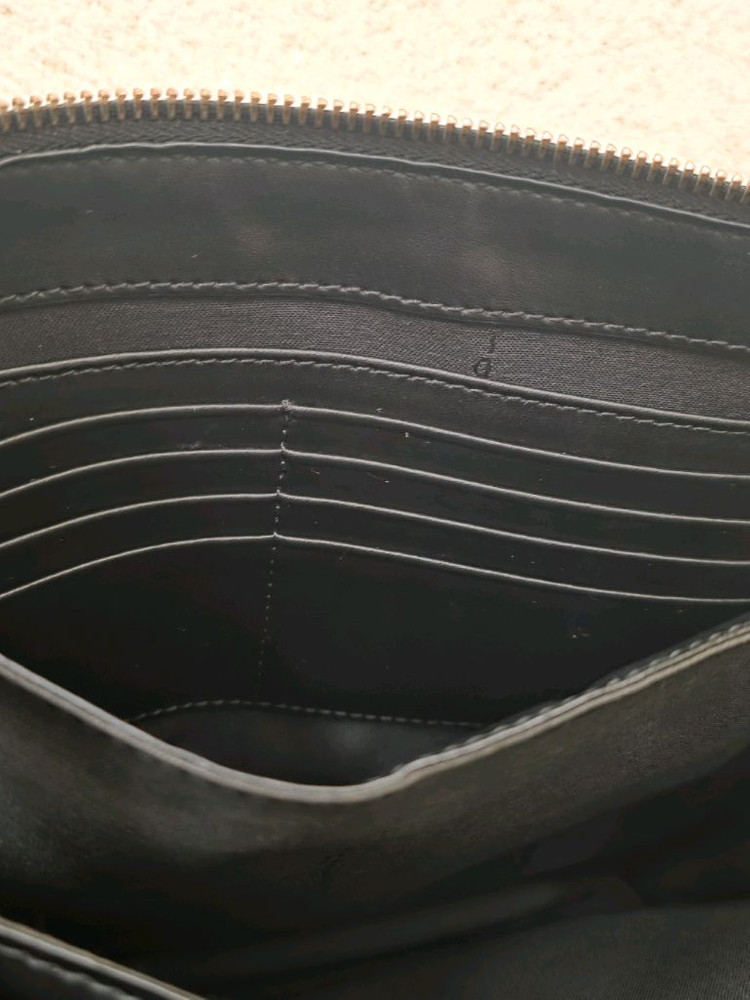 펜디 몬스터 블랙 가죽 클러치--6