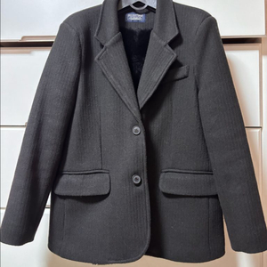 POLO JEANS 블랙 모직 퍼 자켓(55-66)