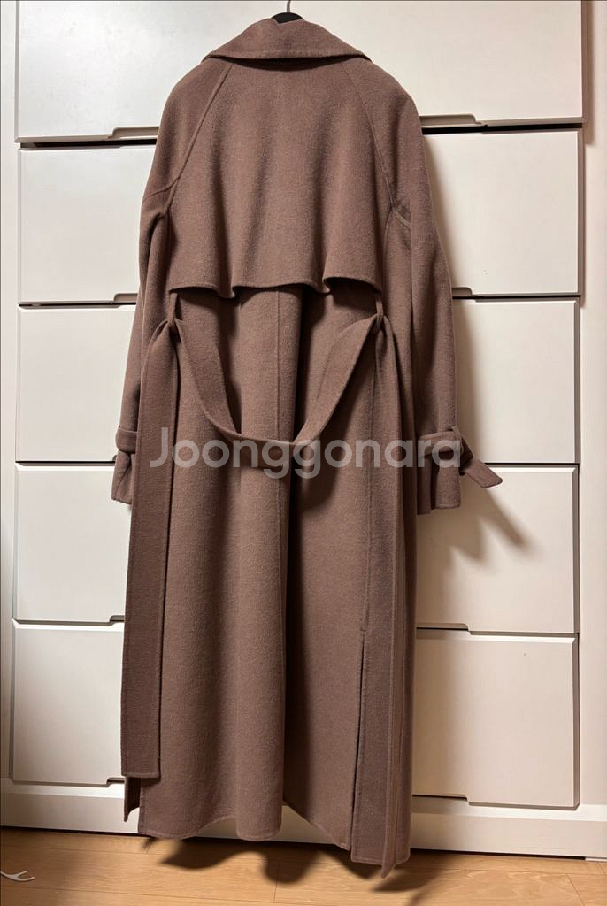리얼미어나더미 트렌치형 울캐시미어 핸드메이드코트 55--1