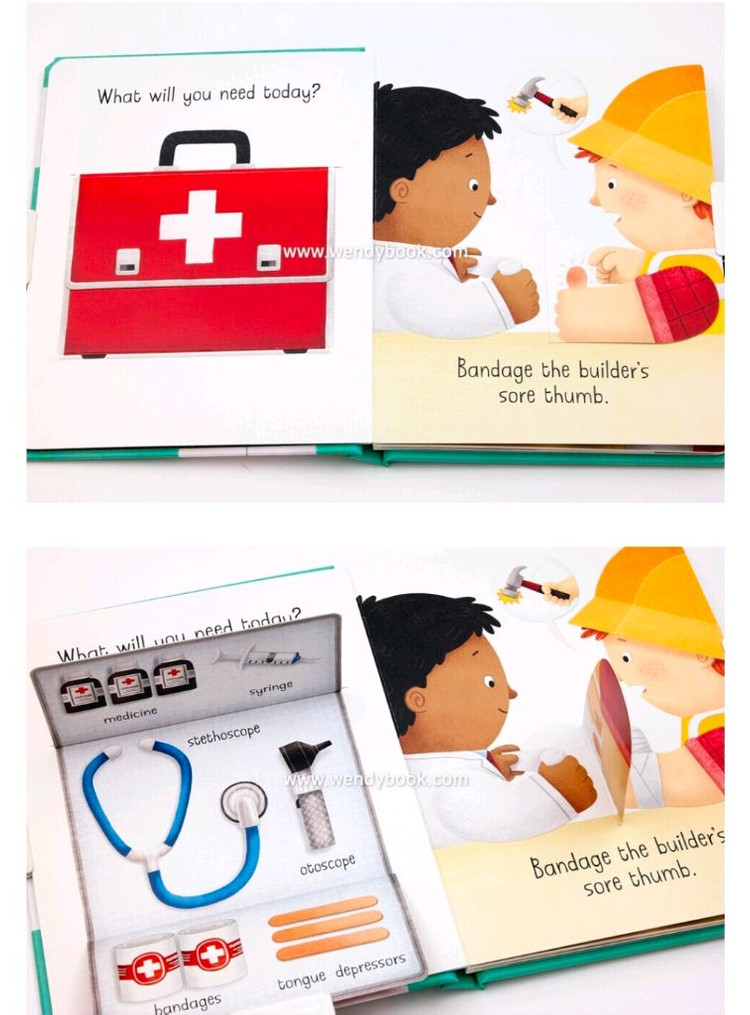 새상품) busy day 비지데이 직업 영어 보드북 7권--5