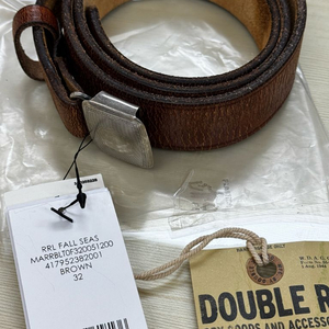 RRL 더블알엘 레더 벨트 브라운 32