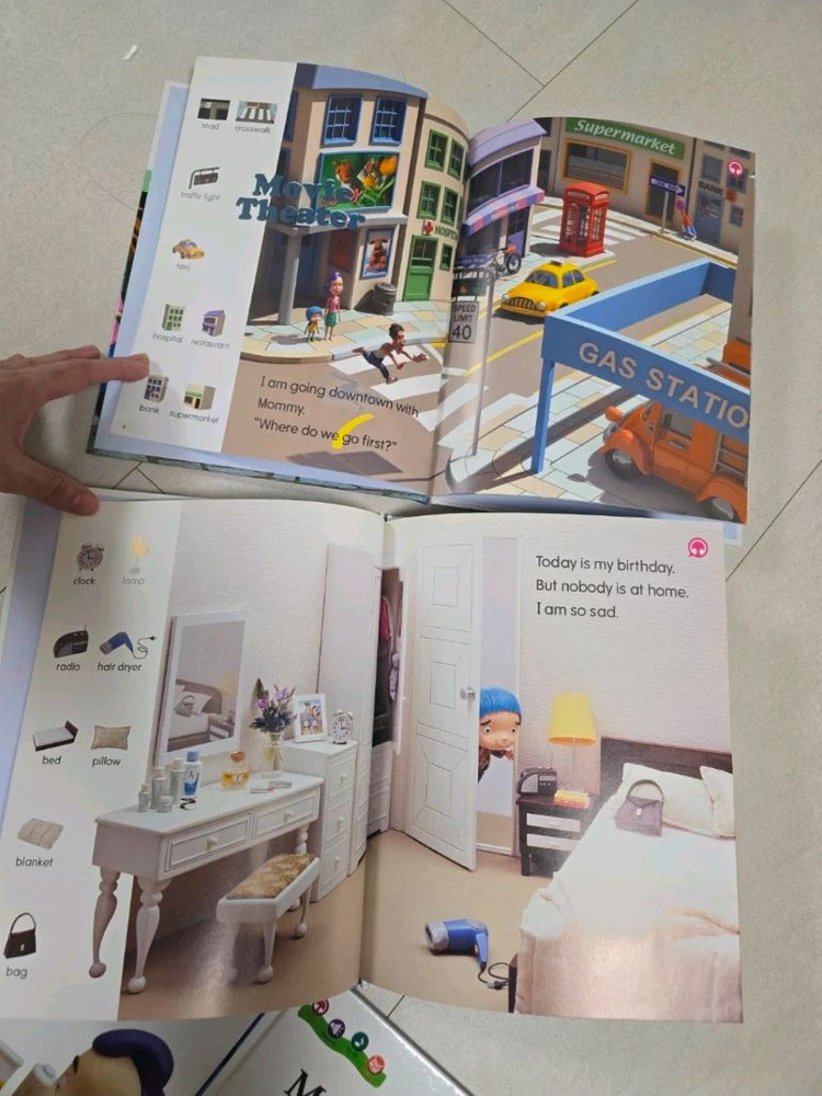 교원 파랑콩 세알 영어 그림책 세트 7권 +CD,DVD--2