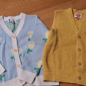 베베드피노 120 테디베어니트조끼+가디건일괄