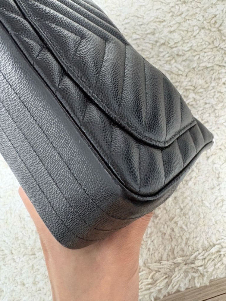 샤넬 쁘띠삭 미니 캐비어 쉐브론--5