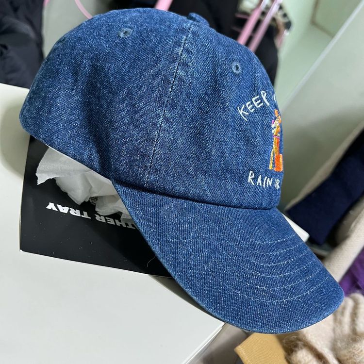 하치후루 KEEP THE FAITH RAIN OR SHINE 캡모자(블루 데님)--1