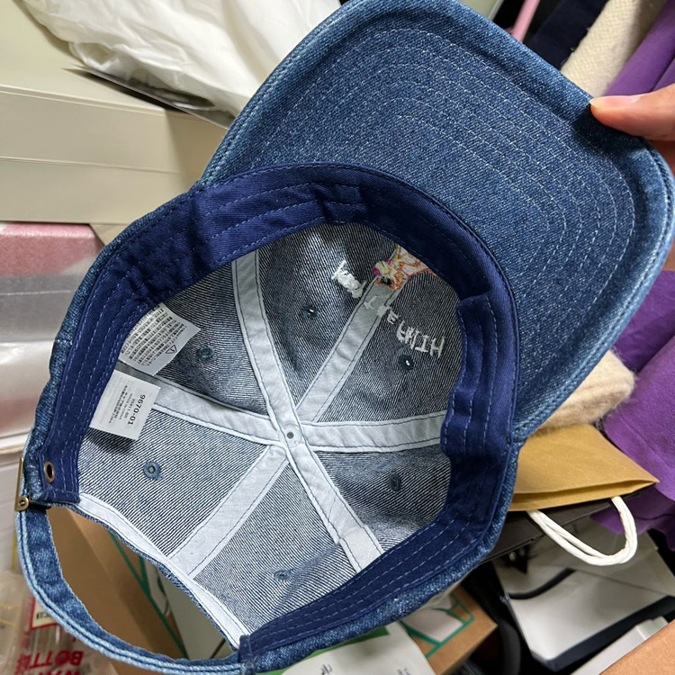 하치후루 KEEP THE FAITH RAIN OR SHINE 캡모자(블루 데님)--3