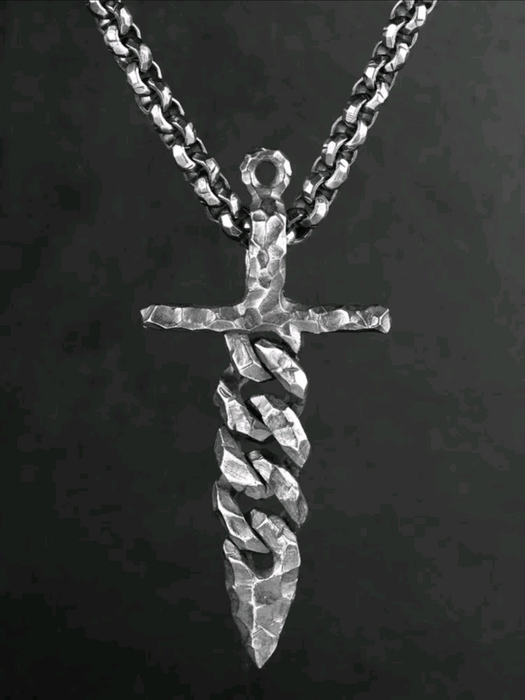 Oceanora S925 수제 홀리 소드 남성 펜던트--1