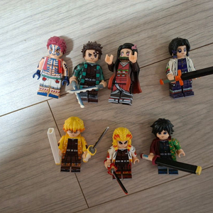 귀멸의 칼날 귀칼 미니 레고 피규어 7종