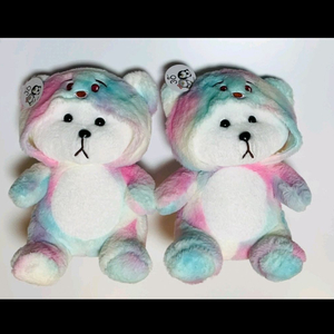 무지개 베어 코스튬 아기곰 인형(33cm) 이미지