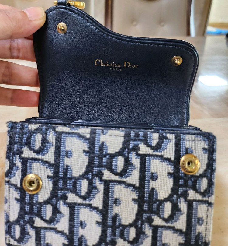 디올 Saddle Jasmine 카드 지갑--8