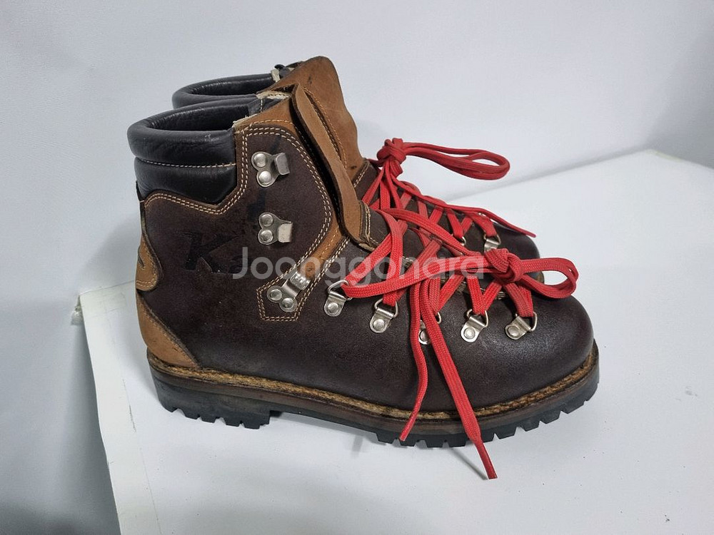 K2 전문가용 수제통가죽 중등산화 280 새제품--2