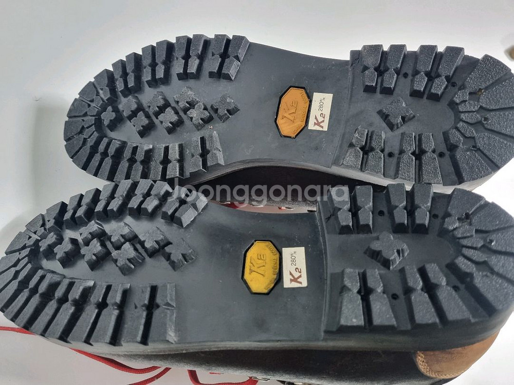 K2 전문가용 수제통가죽 중등산화 280 새제품--5