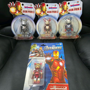 베어브릭 아이언맨3 100% 마크7, 마크42, 워머신마크2, 아이언패트리어트 이미지