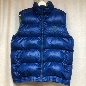 아디다스 오리지널 리버서블 패딩 베스트 블루/그린 105