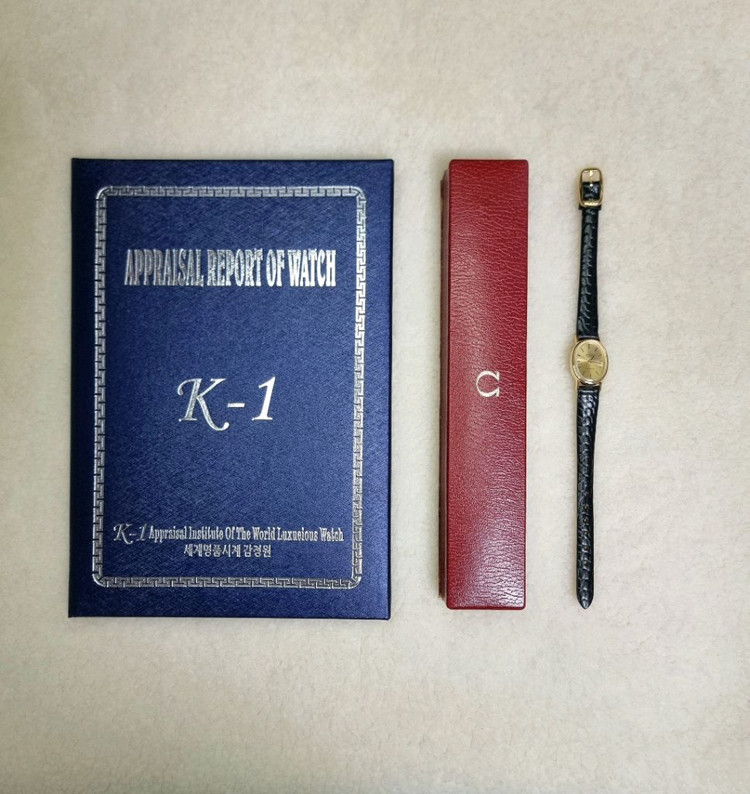 오메가 드빌 빈티지 오벌 샴페인 선레이 다이얼 쿼츠 여성시계--6